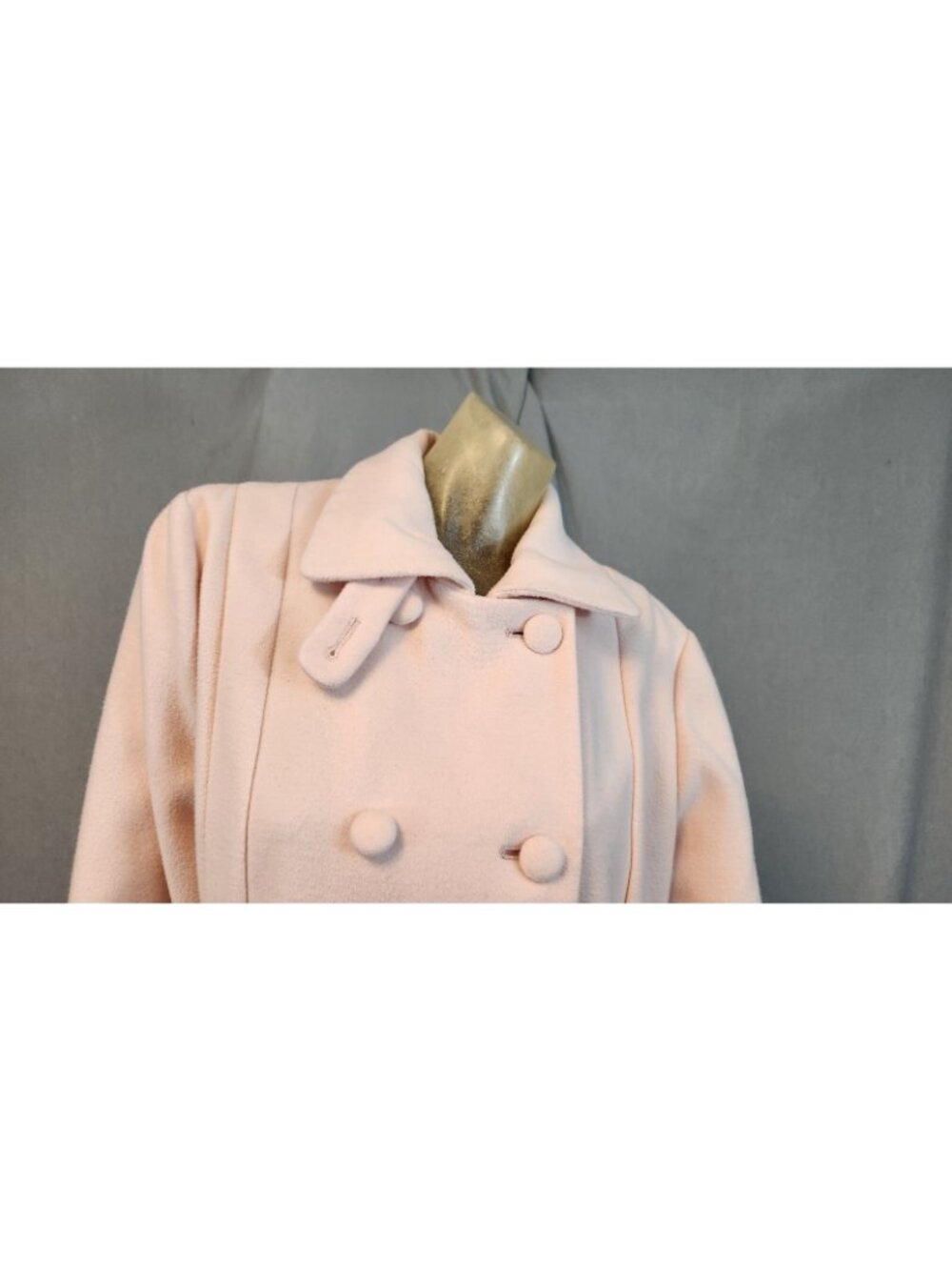 Chicos Solid Pink Button Dressy Peacoat Jacket Coat Womens Size 2 LARGE US 12 - Picture 5 of 7